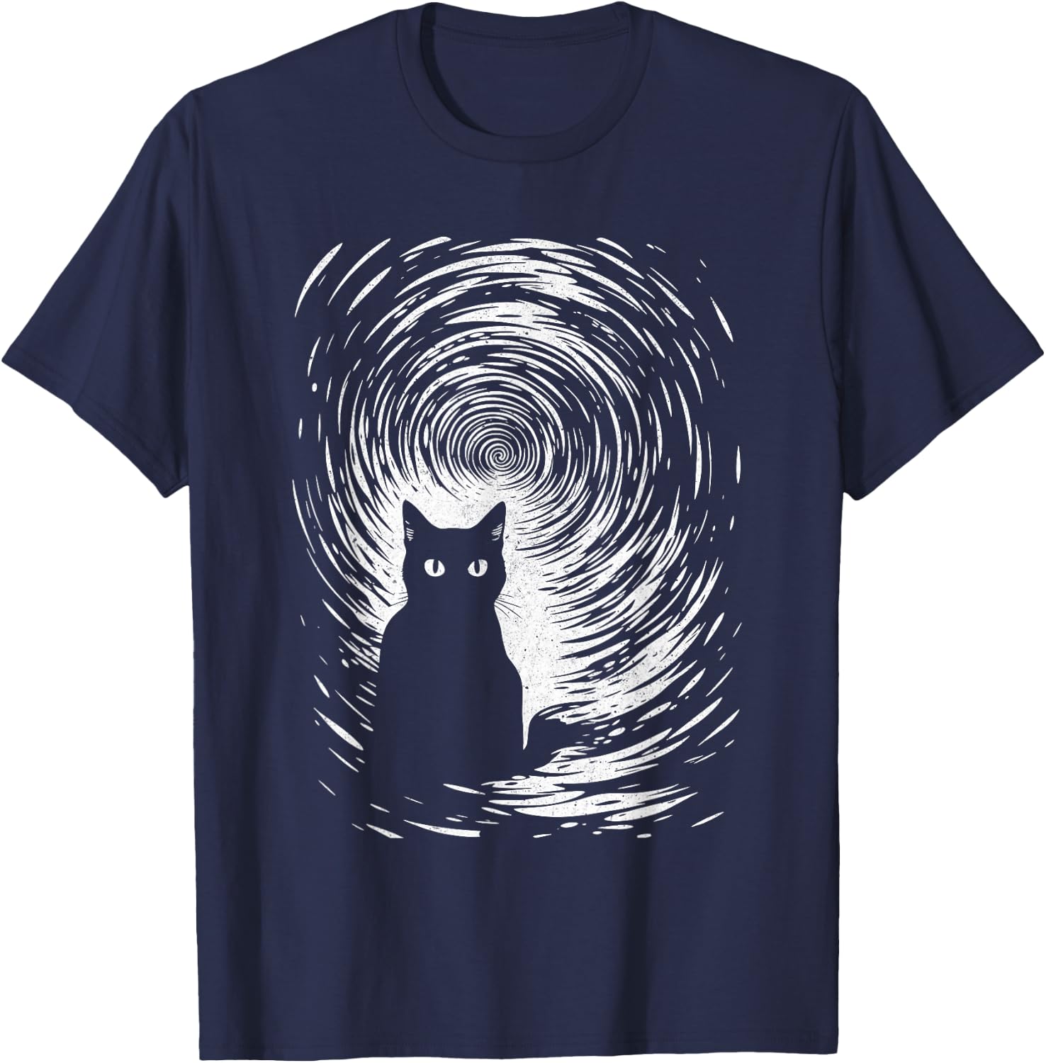 Hypno Cat Horror Halloween Costume Cat Lover Men Women T-Shirt - T-Shirt | Navy