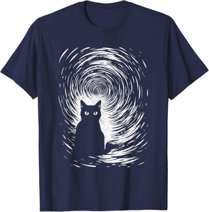 Hypno Cat Horror Halloween Costume Cat Lover Men Women T-Shirt - T-Shirt | Navy