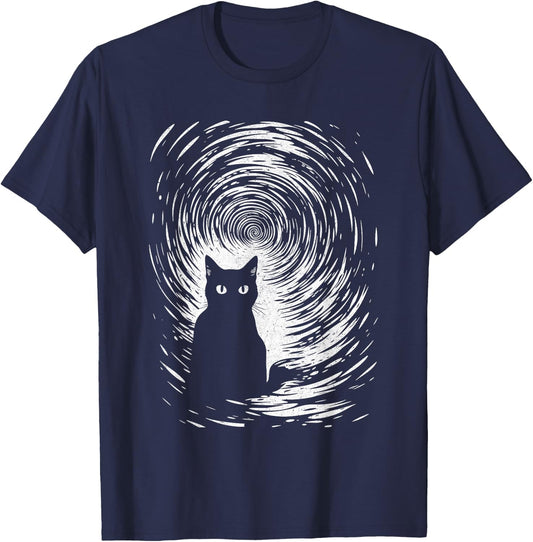 Hypno Cat Horror Halloween Costume Cat Lover Men Women T-Shirt - T-Shirt | Navy