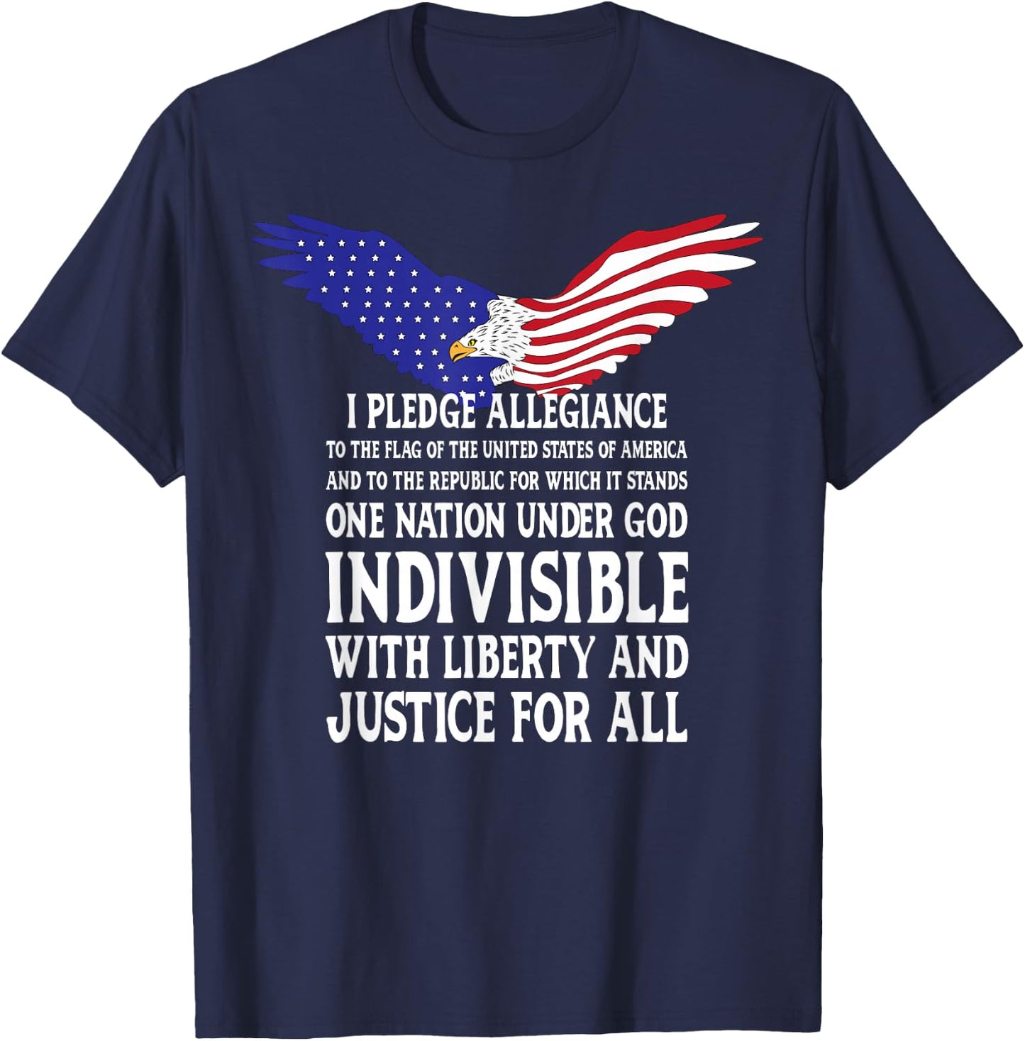 Pledge Allegiance To The Flag USA T-Shirt - T-Shirt | Navy