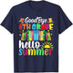 Goodbye 4th Grade Hello Summer Last Day Of School Women Kids T-Shirt - T-Shirt | Navy