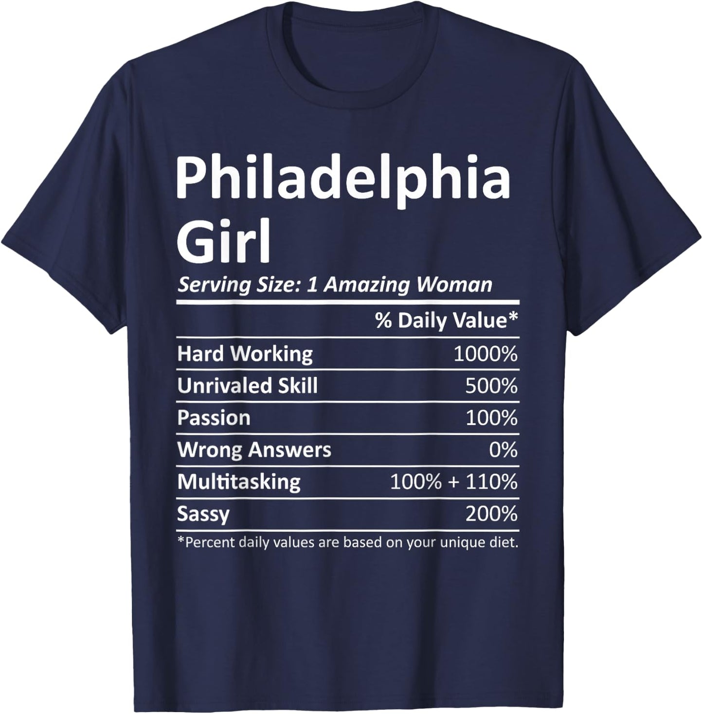 PHILADELPHIA GIRL PA PENNSYLVANIA Funny City Home Roots Gift T-Shirt - T-Shirt | Navy