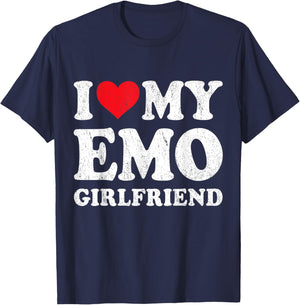 I Love My Emo Girlfriend Funny Boyfriend Valentines T-Shirt - T-Shirt | Navy