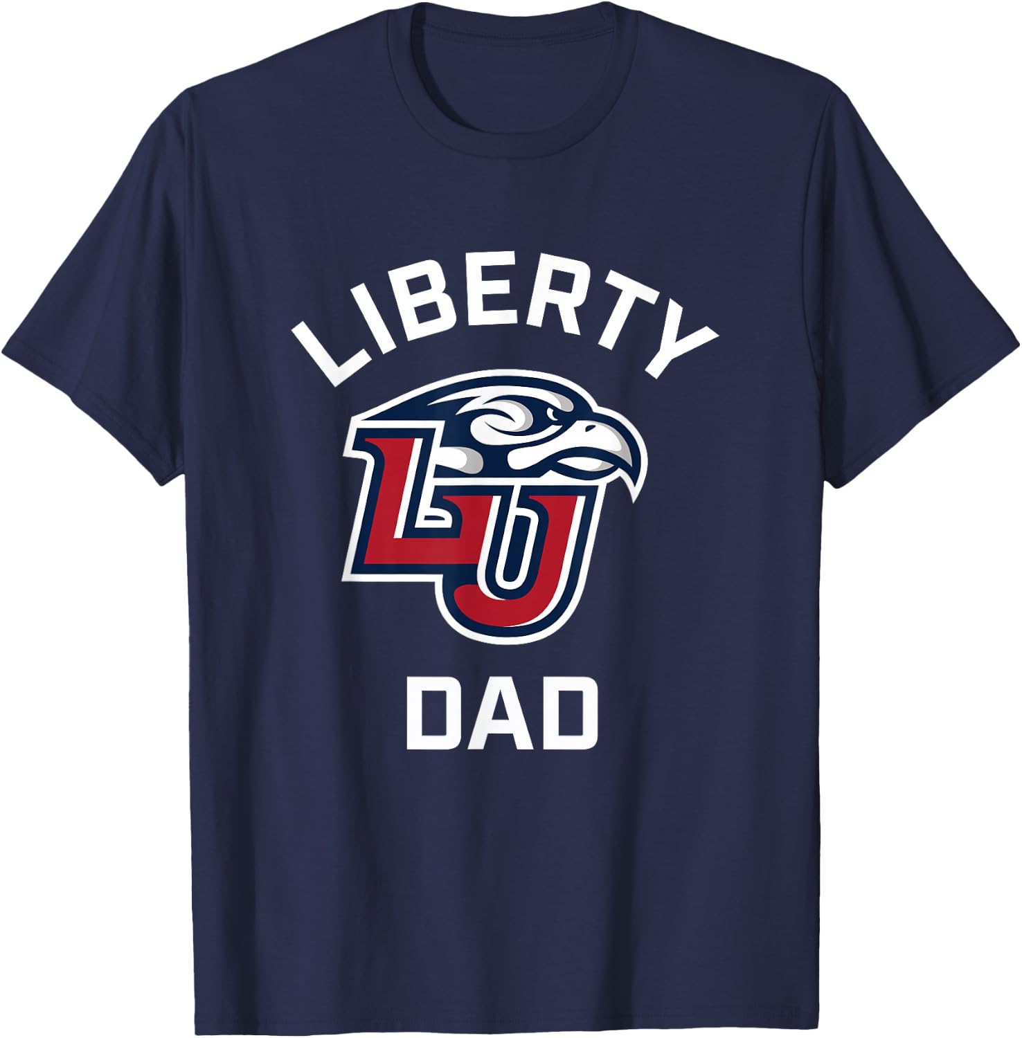 Liberty University Flames Arched Dad T-Shirt - T-Shirt | Navy