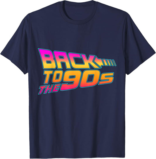 Back to The 90s Costume Retro Fancy Dress Halloween Party T-Shirt - T-Shirt | Navy