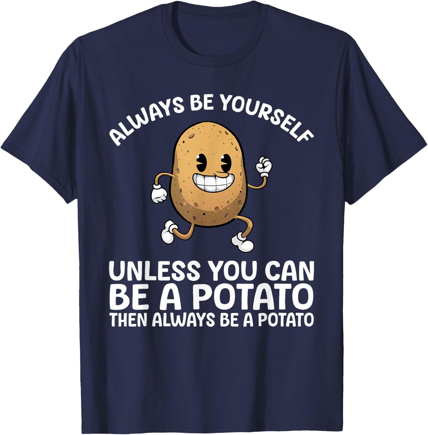 Potato Novelty Women Adult Potato Gag Potato Lovers T-Shirt - T-Shirt | Navy