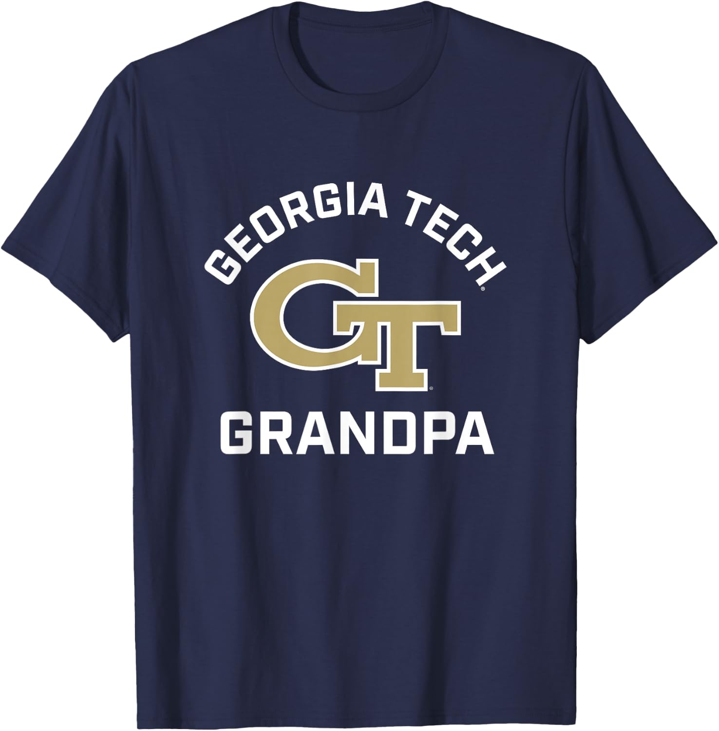 Georgia Tech Yellow Jackets Arched Grandpa T-Shirt - T-Shirt | Navy