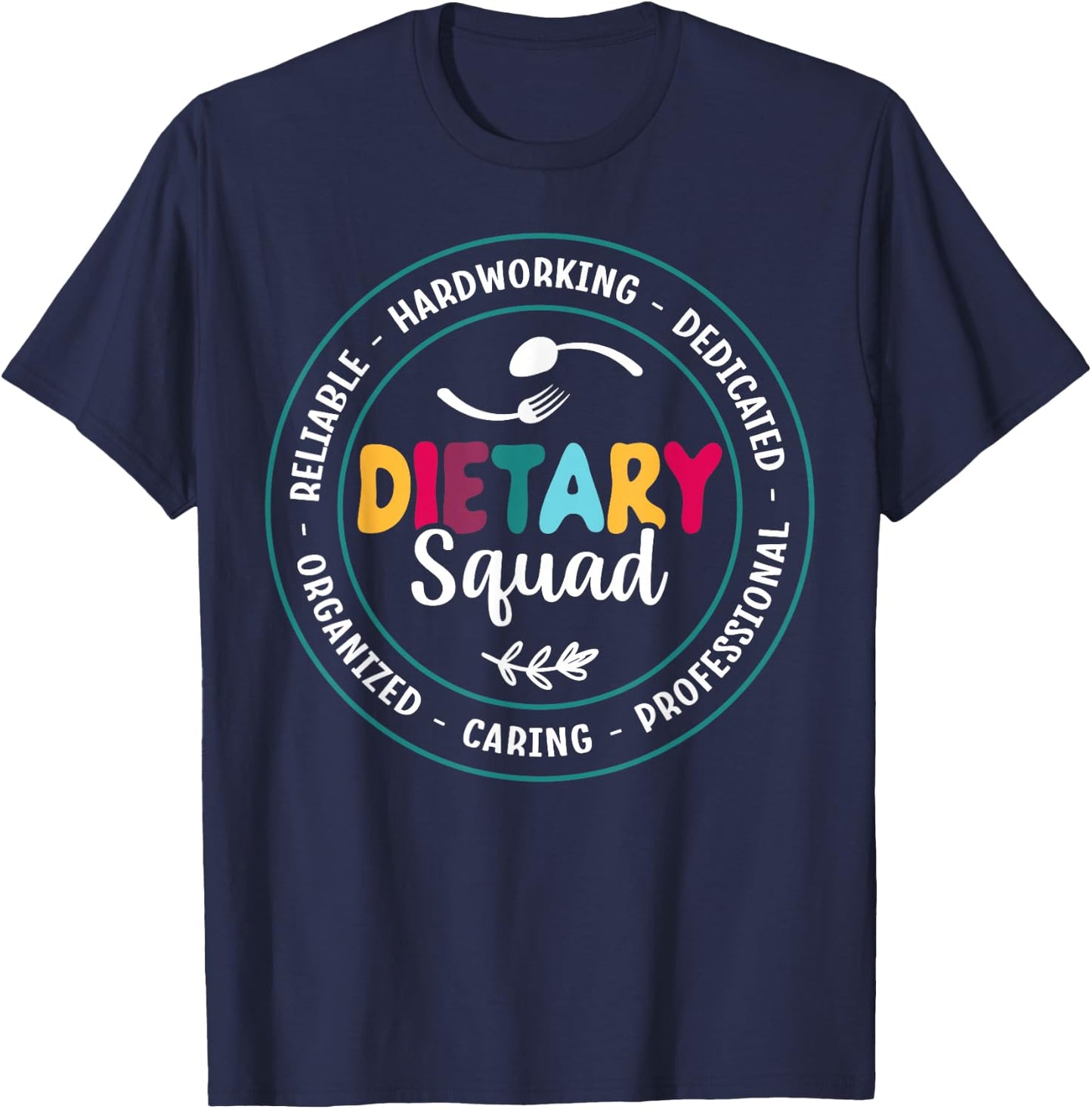 Cute Dietary Squad Appreciation Dietary Worker T-Shirt - T-Shirt | Navy