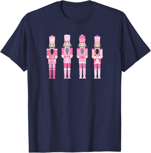 Pink Christmas Nutcracker Squad Ballet Dance Matching Family T-Shirt - T-Shirt | Navy