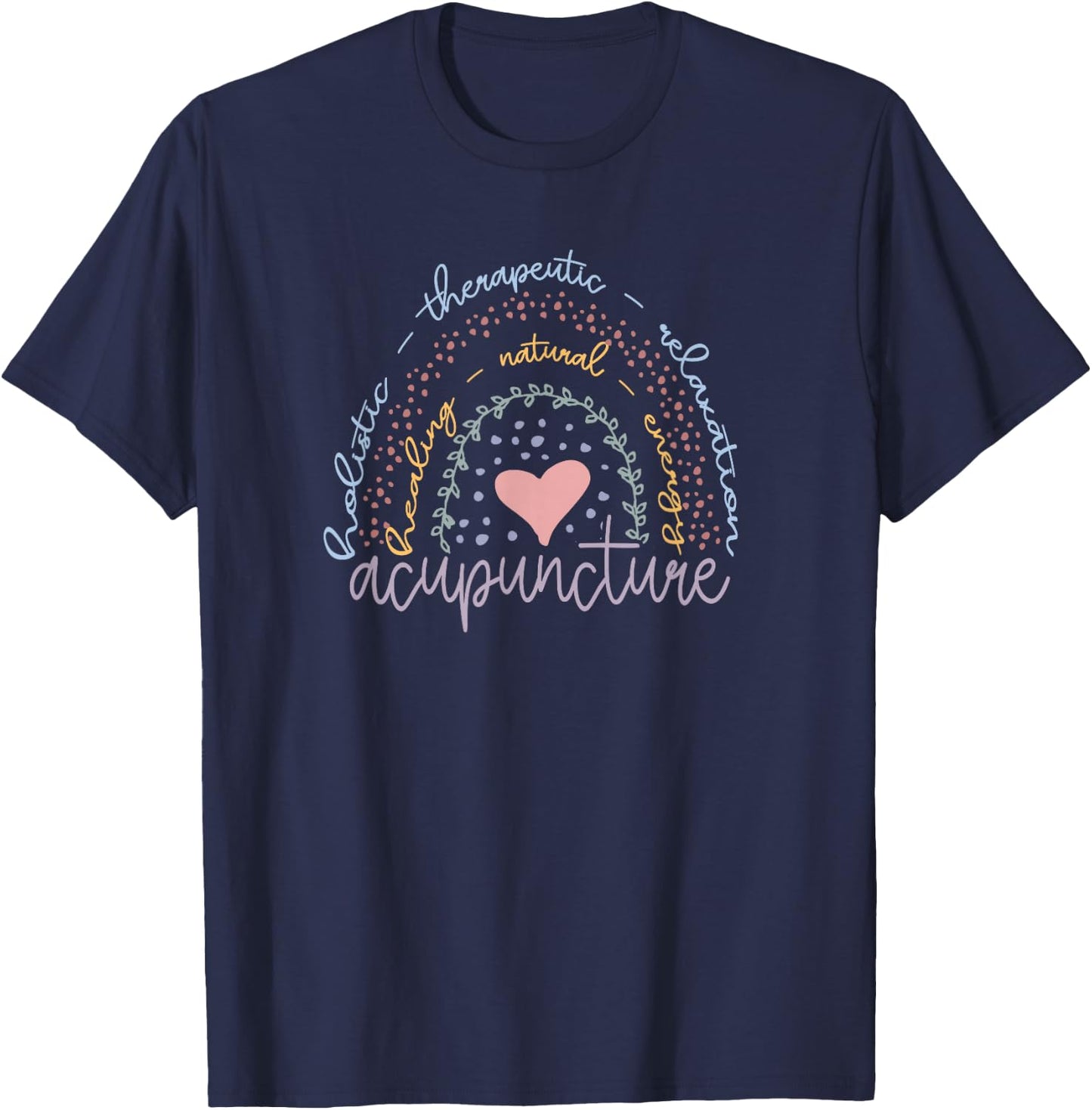 Cute Rainbow Acupuncture T-Shirt - T-Shirt | Navy