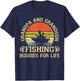 Vintage Grandpa and Grandson Fishing Buddies For Life T-Shirt - T-Shirt | Navy