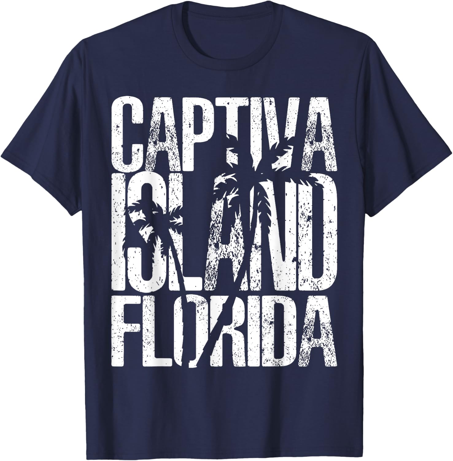 Captiva Island Florida beach retro vintage souvenir gift T-Shirt - T-Shirt | Navy