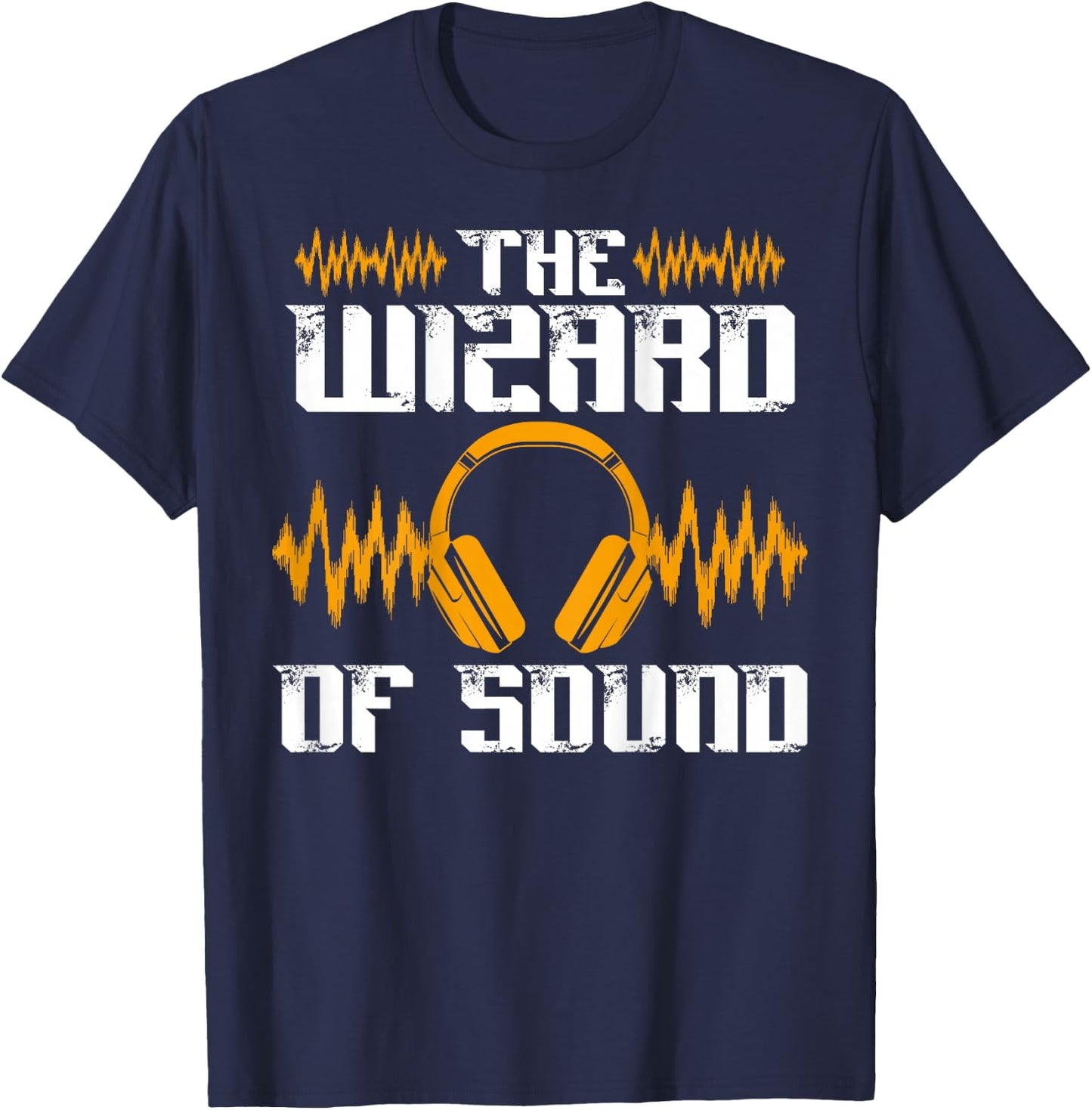 The Wizard Of Sound Backprint Sound Engineer T-Shirt - T-Shirt | Navy