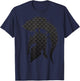 Spartan Helmet Warrior Trojan Warrior Carbon Pattern gym T-Shirt - T-Shirt | Navy