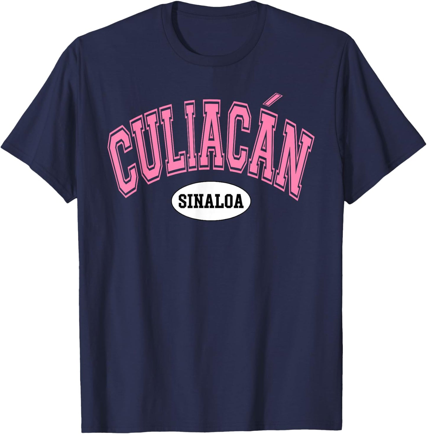 Culiacan Sinaloa Mexico Mexican Retro Varsity Style T-Shirt - T-Shirt | Navy