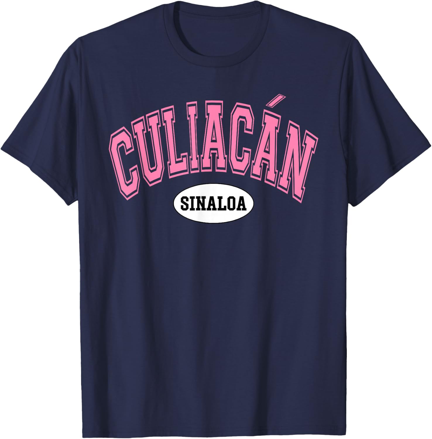 Culiacan Sinaloa Mexico Mexican Retro Varsity Style T-Shirt - T-Shirt | Navy