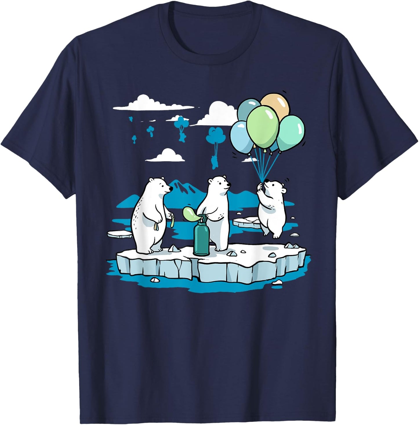 Polar Bear Shirt Save The Polar Bears Funny Polar Rescue T-Shirt - T-Shirt | Navy