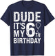 Dude It's My 6th Birthday OMG 6 Year Old Prince Happy Crown T-Shirt - T-Shirt | Navy