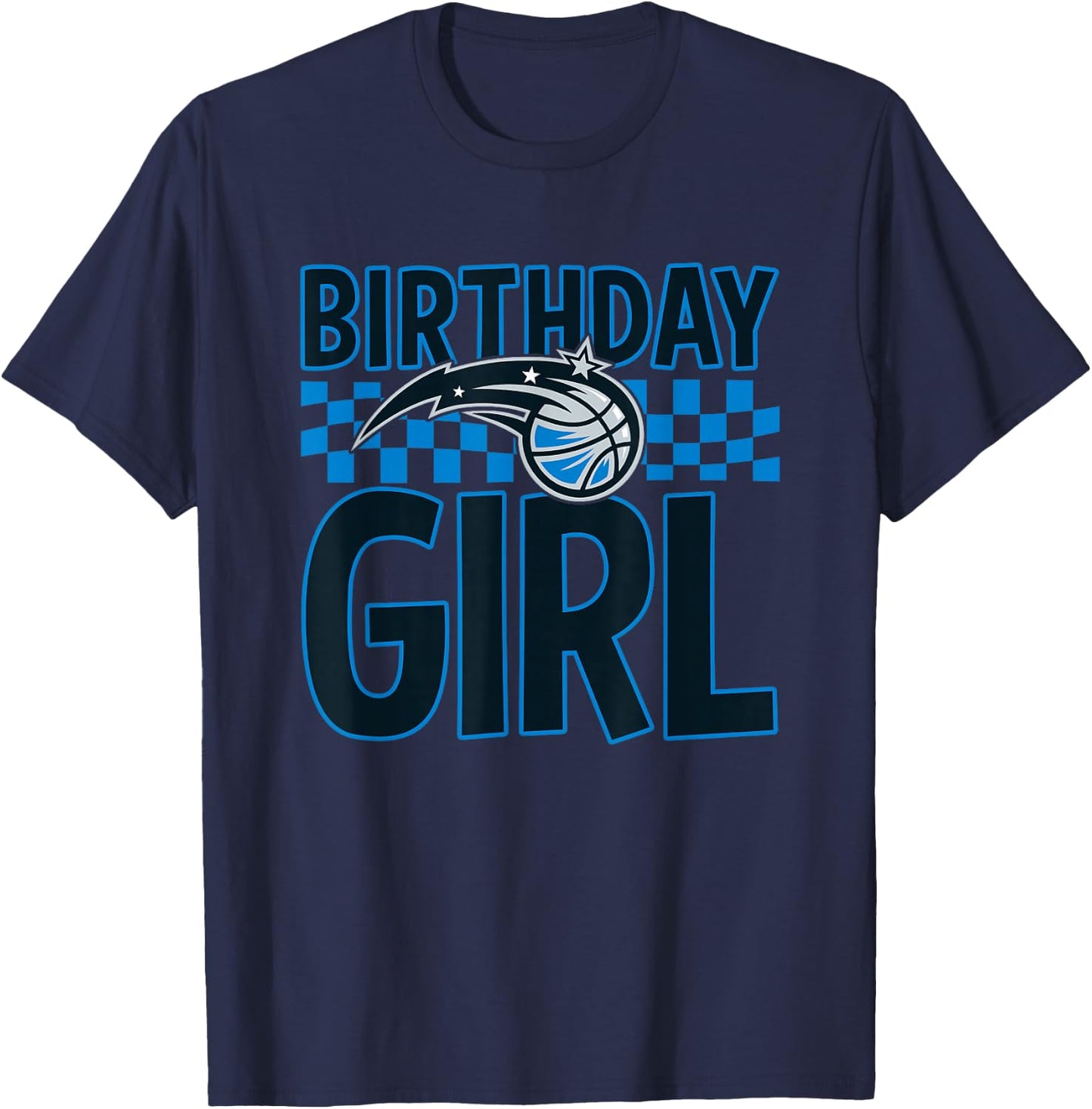NBA Orlando Magic Birthday Girl Checkered Logo T-Shirt - T-Shirt | Navy