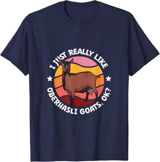I just really like my Oberhasli goat T-Shirt - T-Shirt | Navy