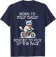 Born to Dilly Dally Cute Cat Biking Humor Top Women T-Shirt - T-Shirt | Navy