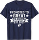 Soon to Be Great Grandfather, Promoted to Great Grandpa 2025 T-Shirt - T-Shirt | Navy