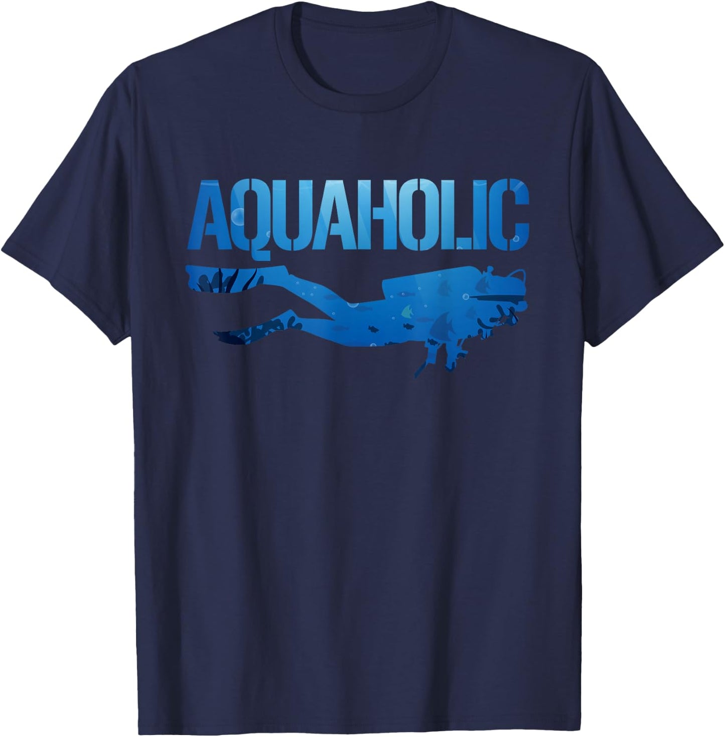 Scuba Diving Diver Aquaholic T-Shirt - T-Shirt | Navy