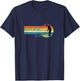 Golf Sanibel Island Fl: Man Golfing in Vintage Sunset T-Shirt - T-Shirt | Navy