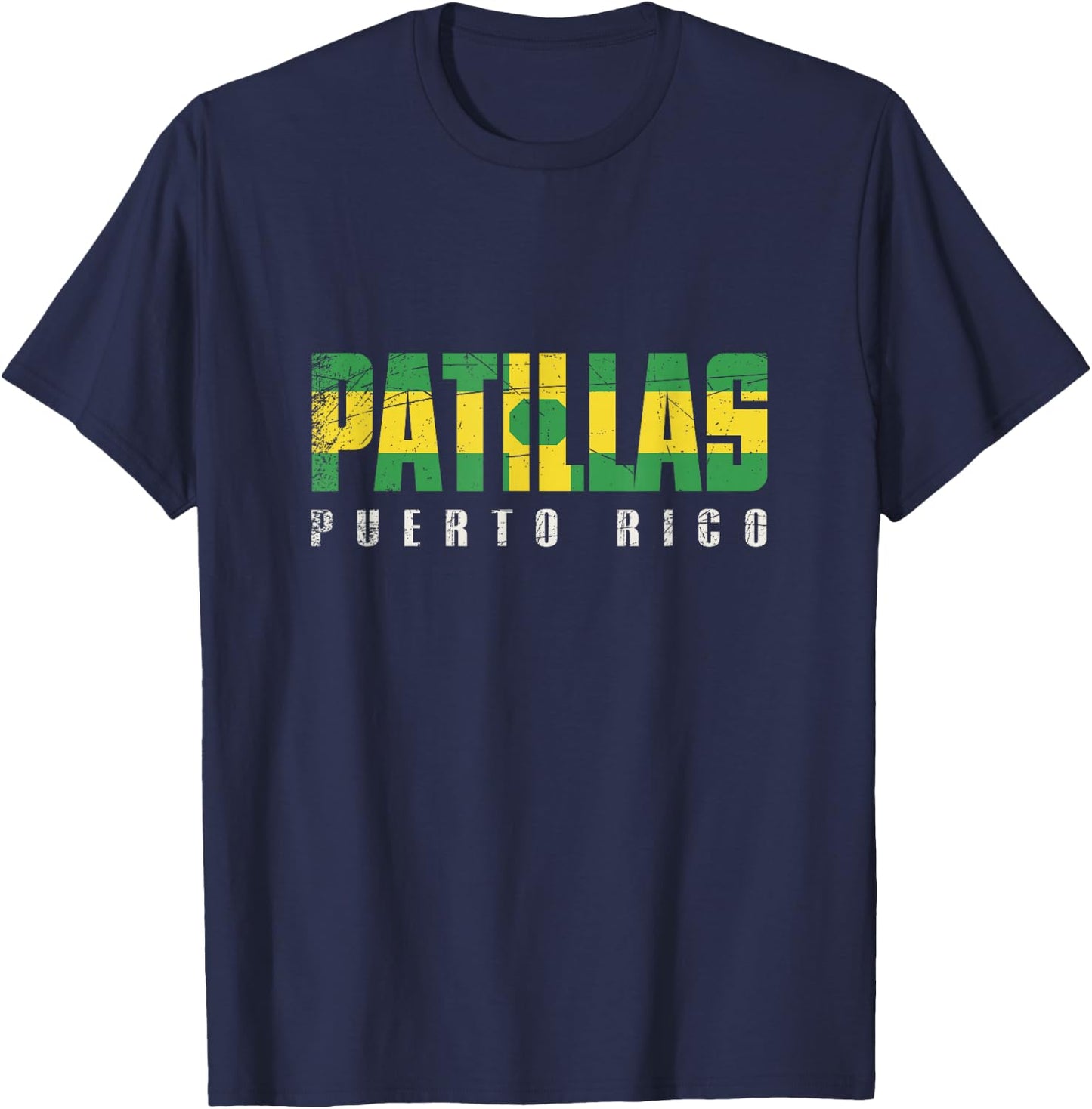 Patillas City in Puerto Rico, Patillas Flag T-Shirt - T-Shirt | Navy