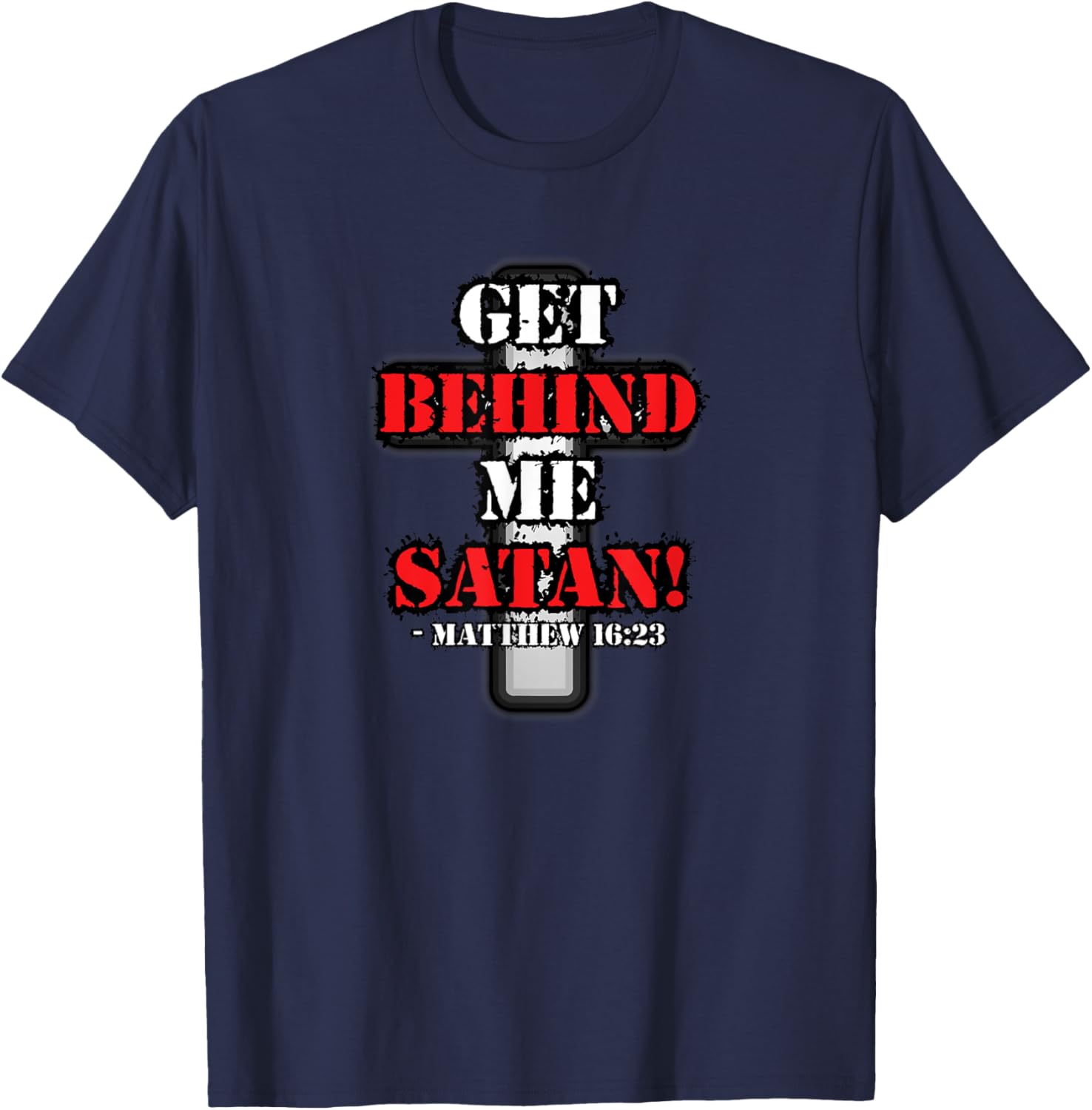 Buffalo Get Behind Me Satan! Matthew 16:23 T-Shirt - T-Shirt | Navy