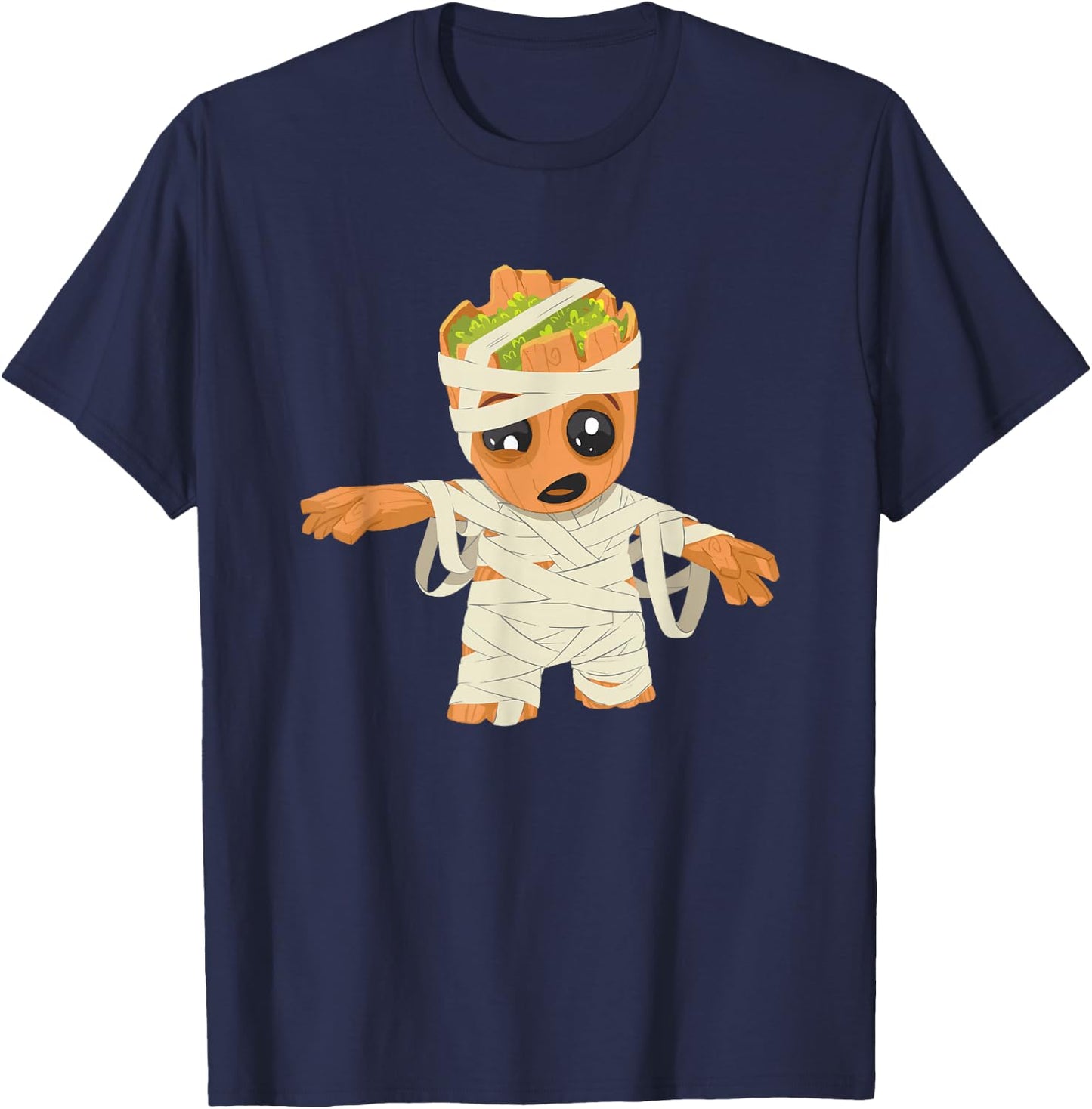 Marvel Classic Halloween Baby Groot Cute Mummy Costume T-Shirt - T-Shirt | Navy
