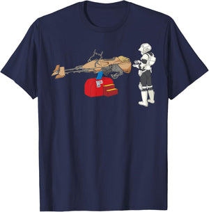 Star Wars Stormtrooper Coin Operated Speeder Bike T-Shirt - T-Shirt | Navy