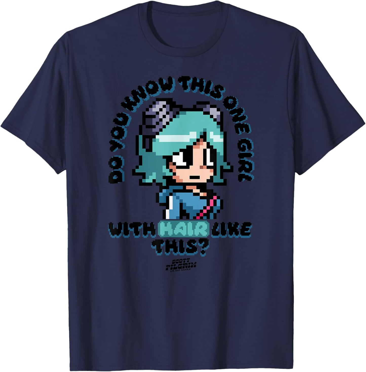 Scott Pilgrim Vs. The World Ramona Flowers T-Shirt - T-Shirt | Navy
