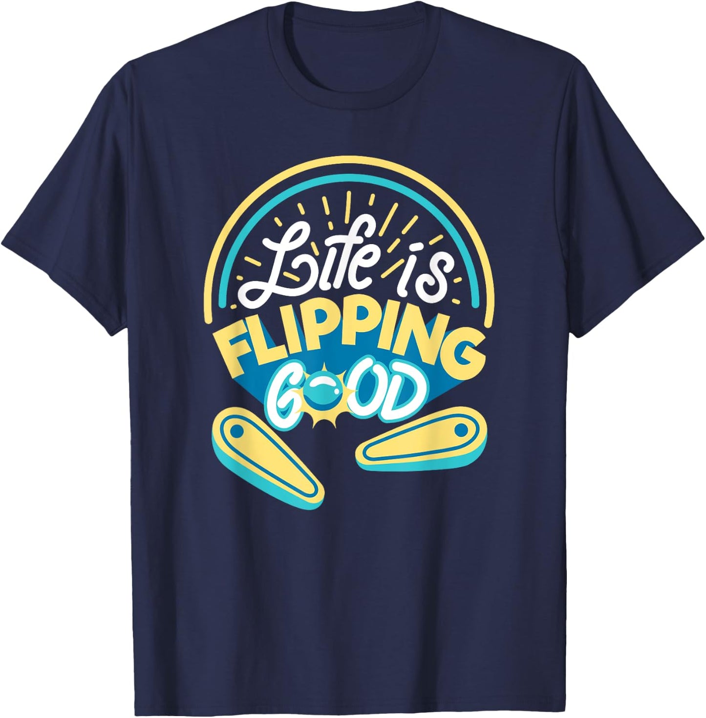 Classic Retro Arcade Pinball - Arcade Game Retro 80s Gaming T-Shirt - T-Shirt | Navy