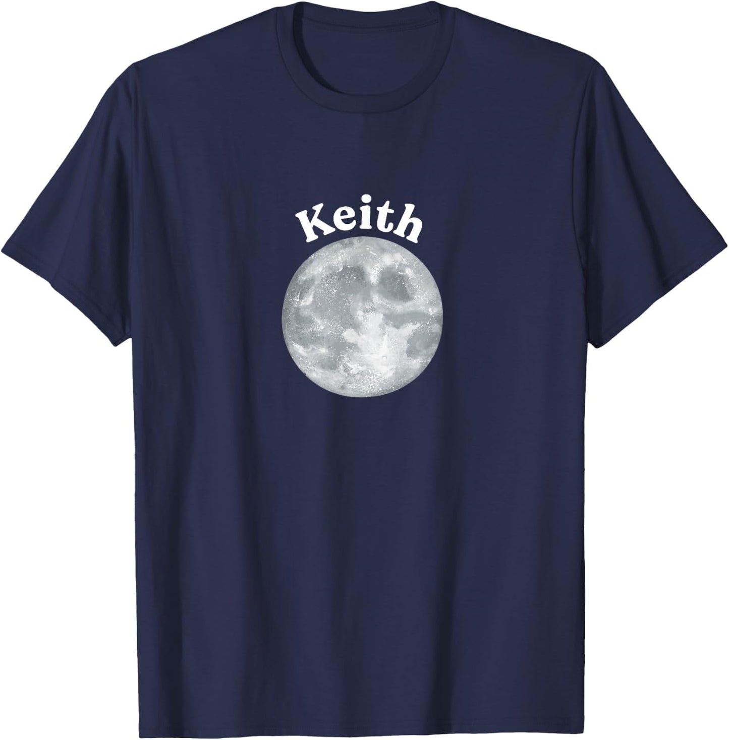Keith (with a picture of a moon) T-Shirt - T-Shirt | Navy