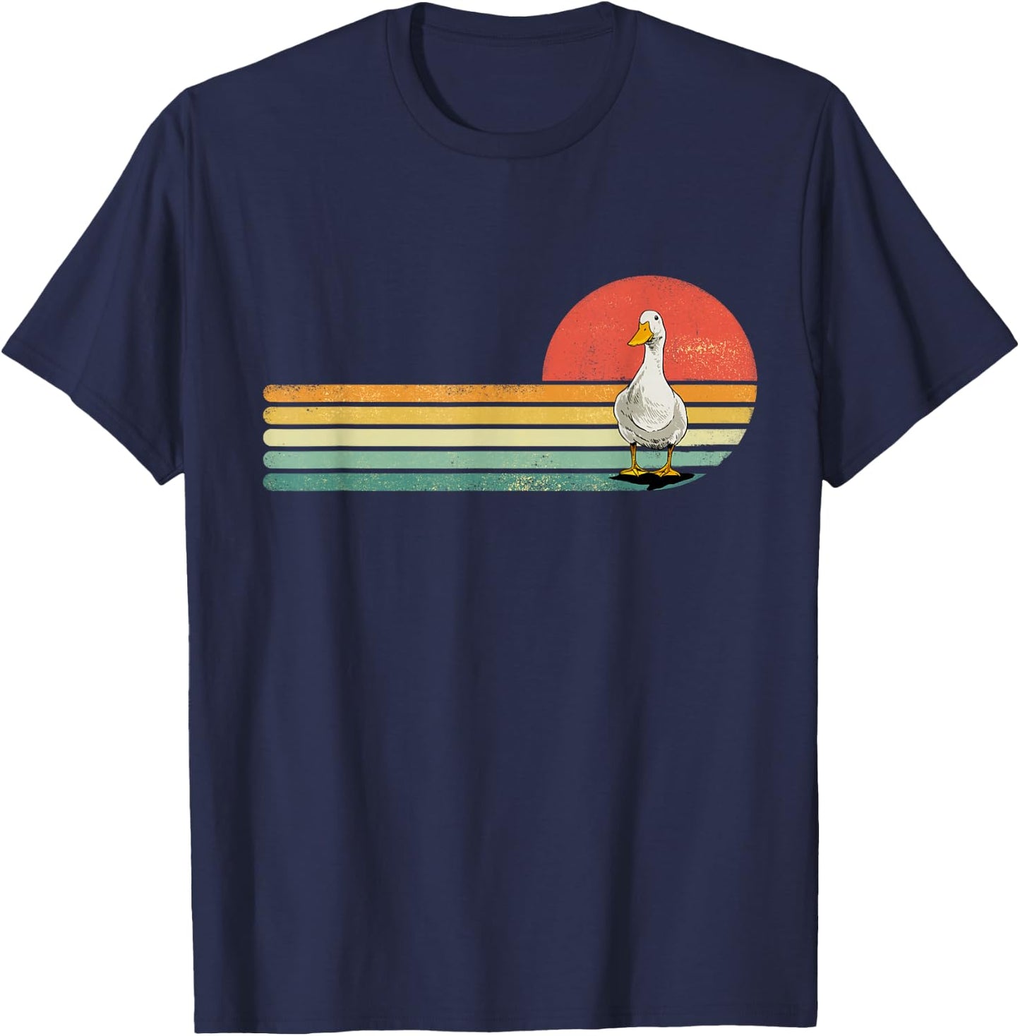 Duck Shirt Retro Style Farm Animal Duck Duck Lover T-Shirt - T-Shirt | Navy