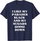 I Like My Parades Black & My Sugars Going Down Funny Emo T-Shirt - T-Shirt | Navy