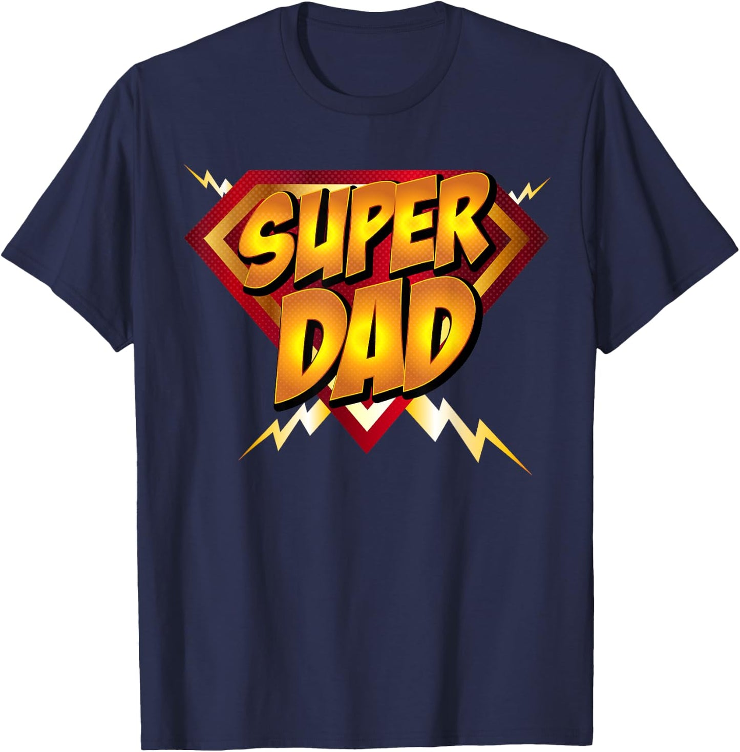 Super Dad Superhero Superdad Father's Day T-Shirt - T-Shirt | Navy