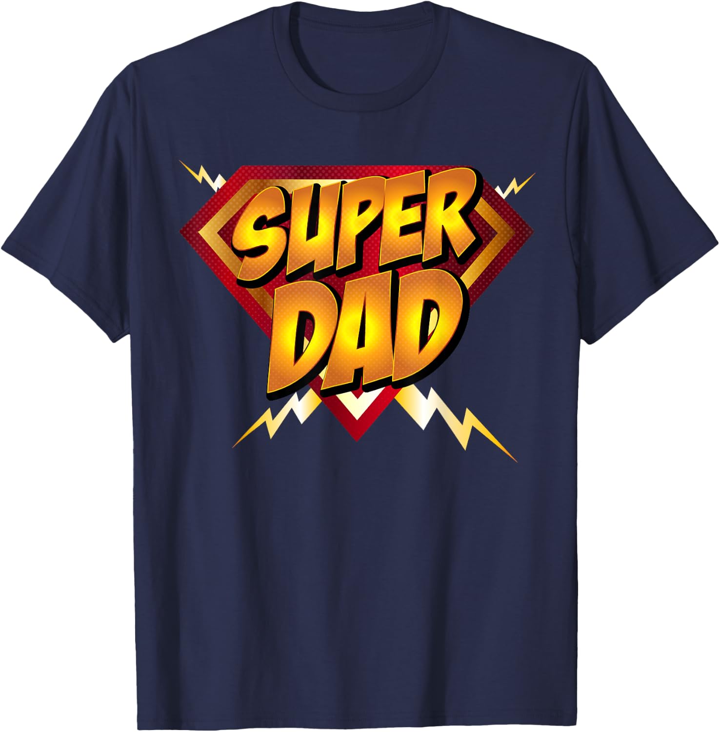 Super Dad Superhero Superdad Father's Day T-Shirt - T-Shirt | Navy