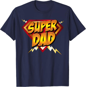Super Dad Superhero Superdad Father's Day T-Shirt - T-Shirt | Navy