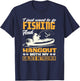 Fishing Golden Retriever Fisherman Dog Lover Dad Father T-Shirt - T-Shirt | Navy