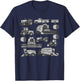 Tractor Farmer Art Women Kids Farming Trucks Lover T-Shirt - T-Shirt | Navy