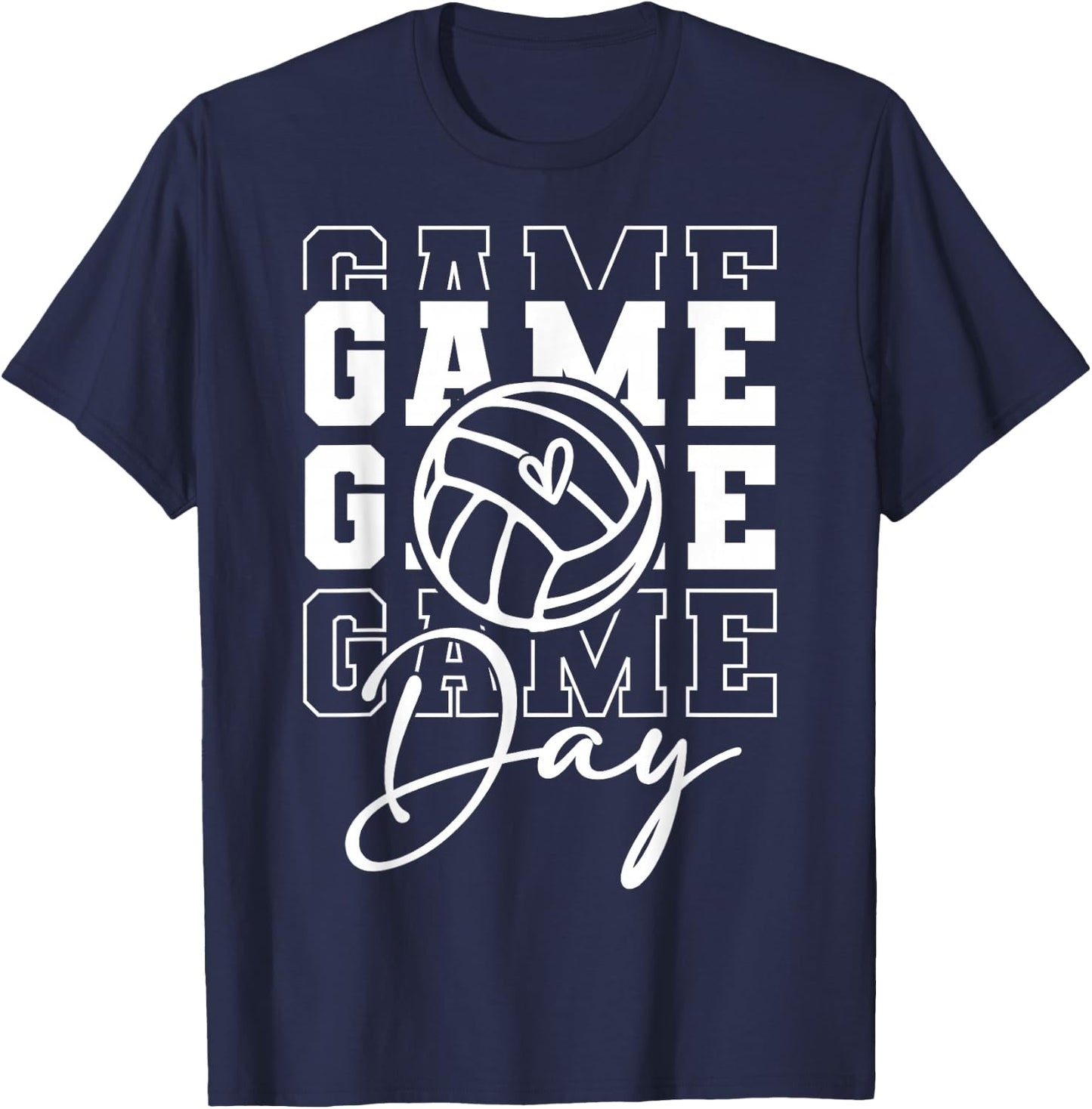 Game Day Sports Game Day Volleyball T-Shirt - T-Shirt | Navy