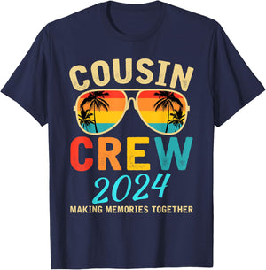 Cousin Crew 2024 Family Making Memories Together T-Shirt - T-Shirt | Navy