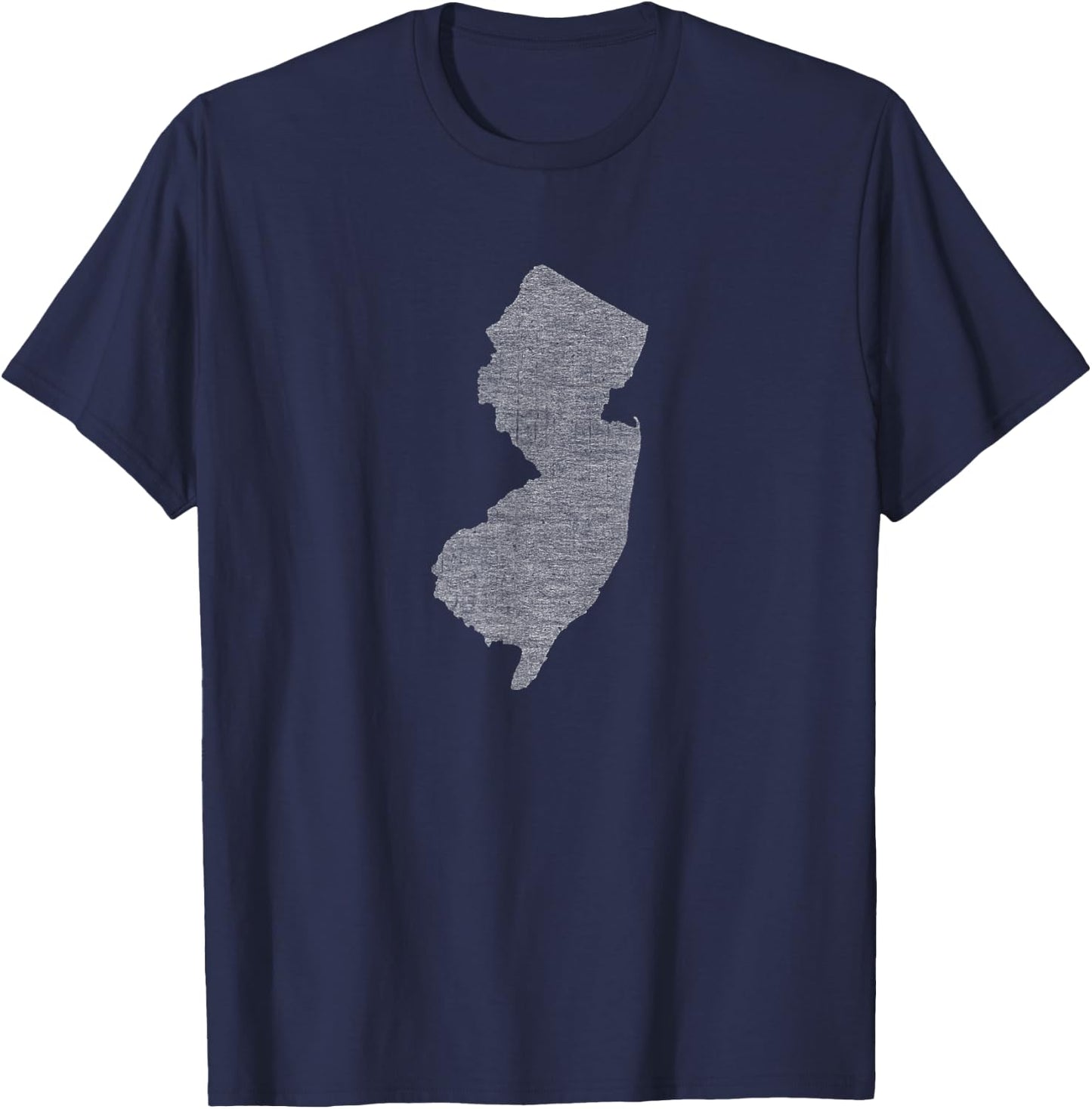 Faded White New Jersey State T-Shirt - T-Shirt | Navy