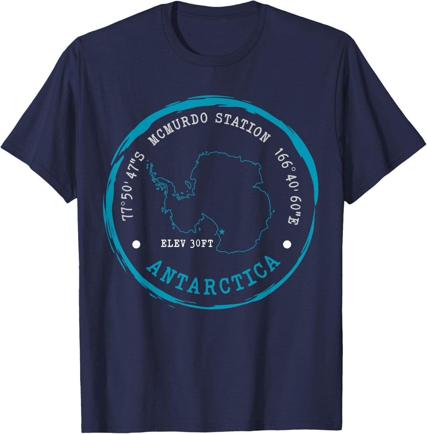 Antarctica - Explore South Pole - Antarctic Circle T-Shirt - T-Shirt | Navy