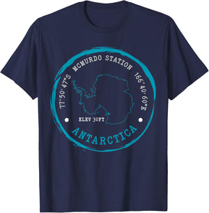 Antarctica - Explore South Pole - Antarctic Circle T-Shirt - T-Shirt | Navy