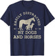 Easily Distracted By Dogs And Horses T-Shirt - T-Shirt | Navy