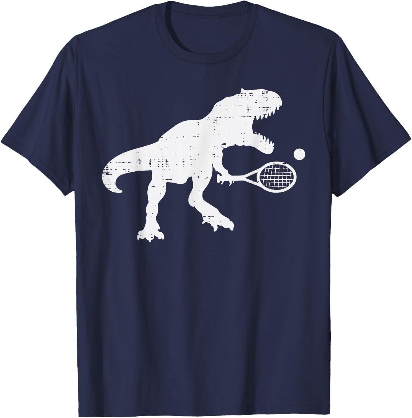Trex Tennis Tennisaurus Funny Dinosaur Player Men Boys Kids T-Shirt - T-Shirt | Navy