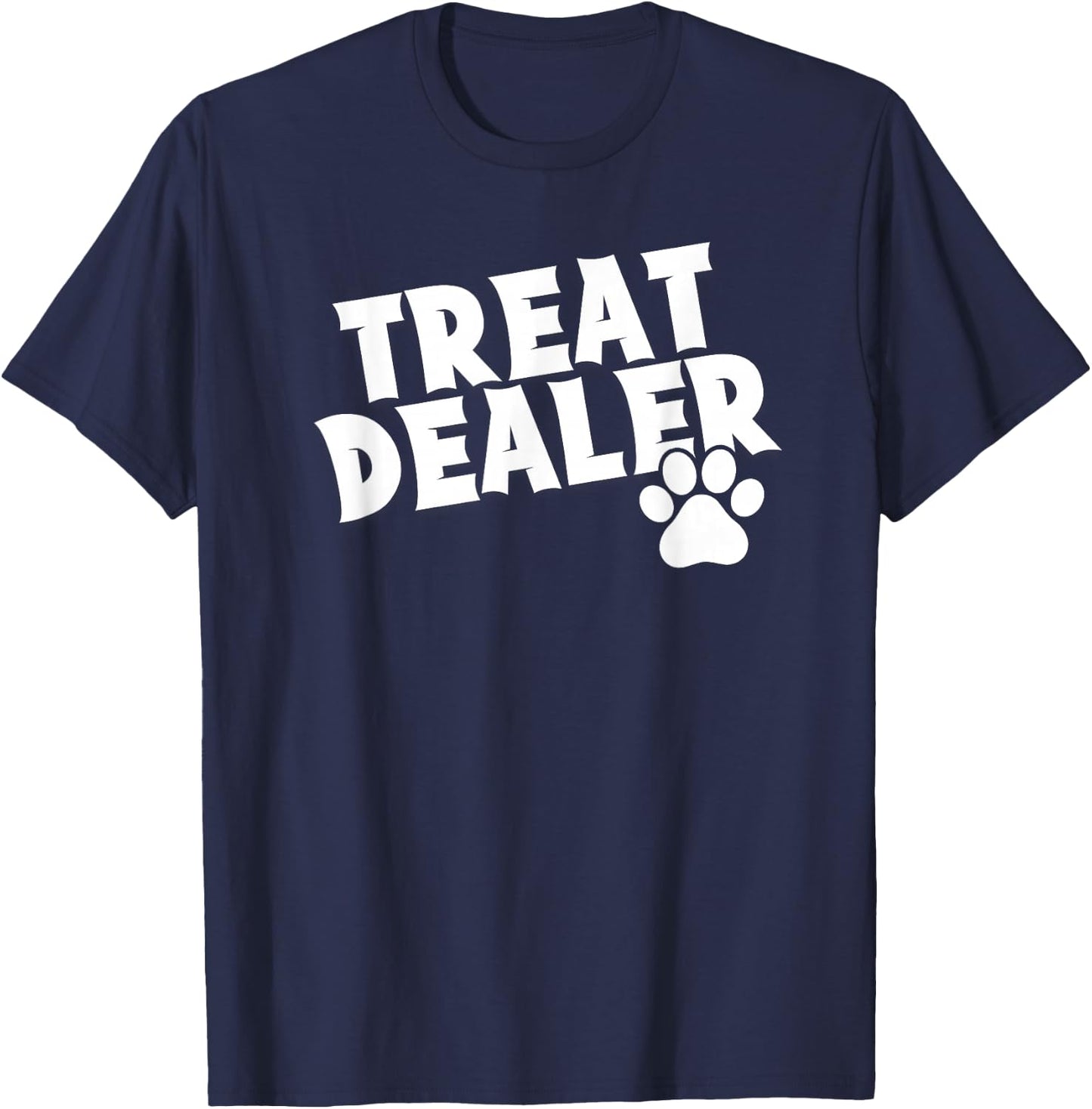 Delightfully Different World TREAT DEALER - -Adults & Kids - Black - Small - Short Sleeve - Classic Fit - Cotton 65%, Polyester 35% T-Shirt - T-Shirt | Navy